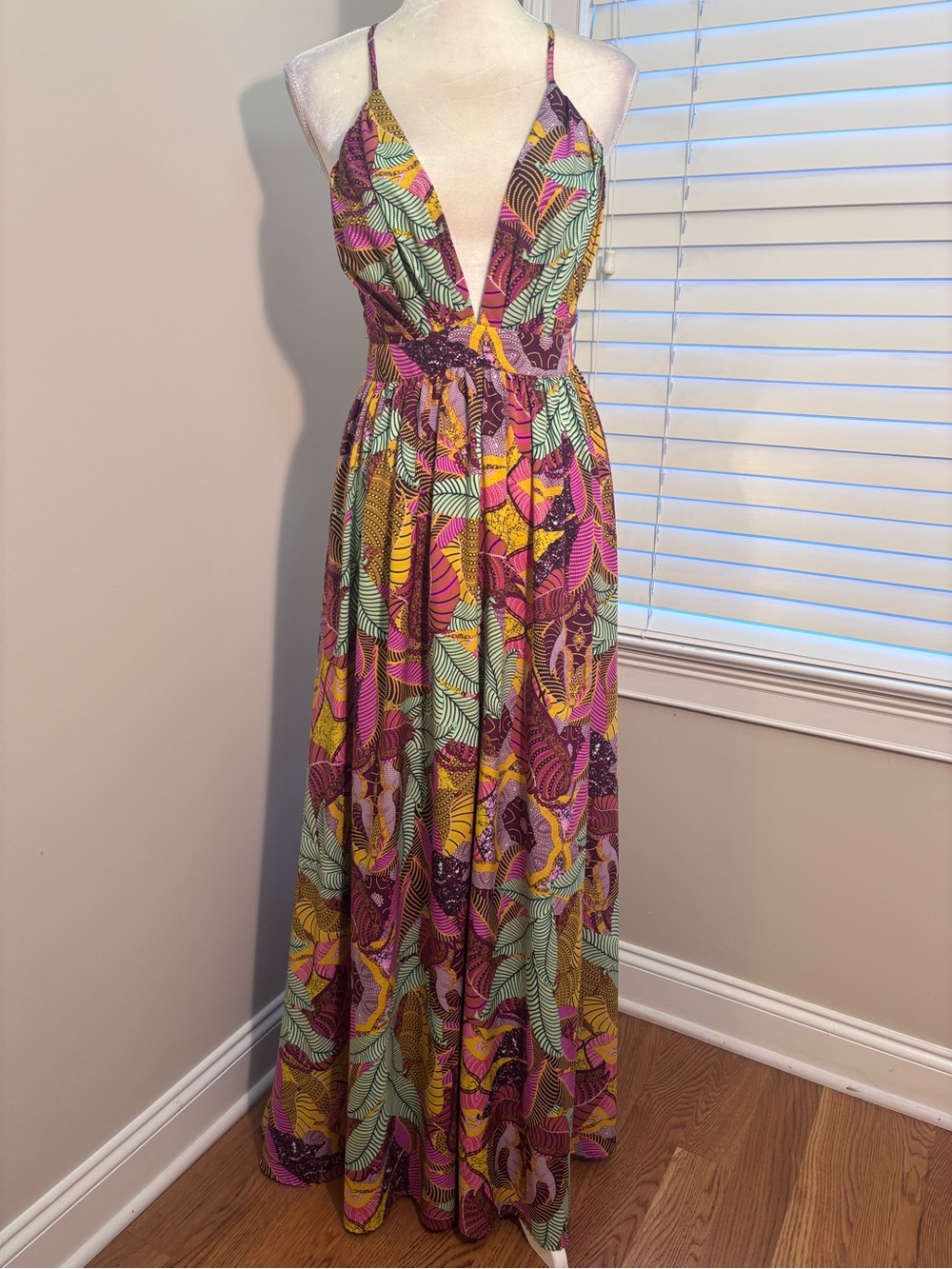 SHEIN Tropical Maxi Sundress